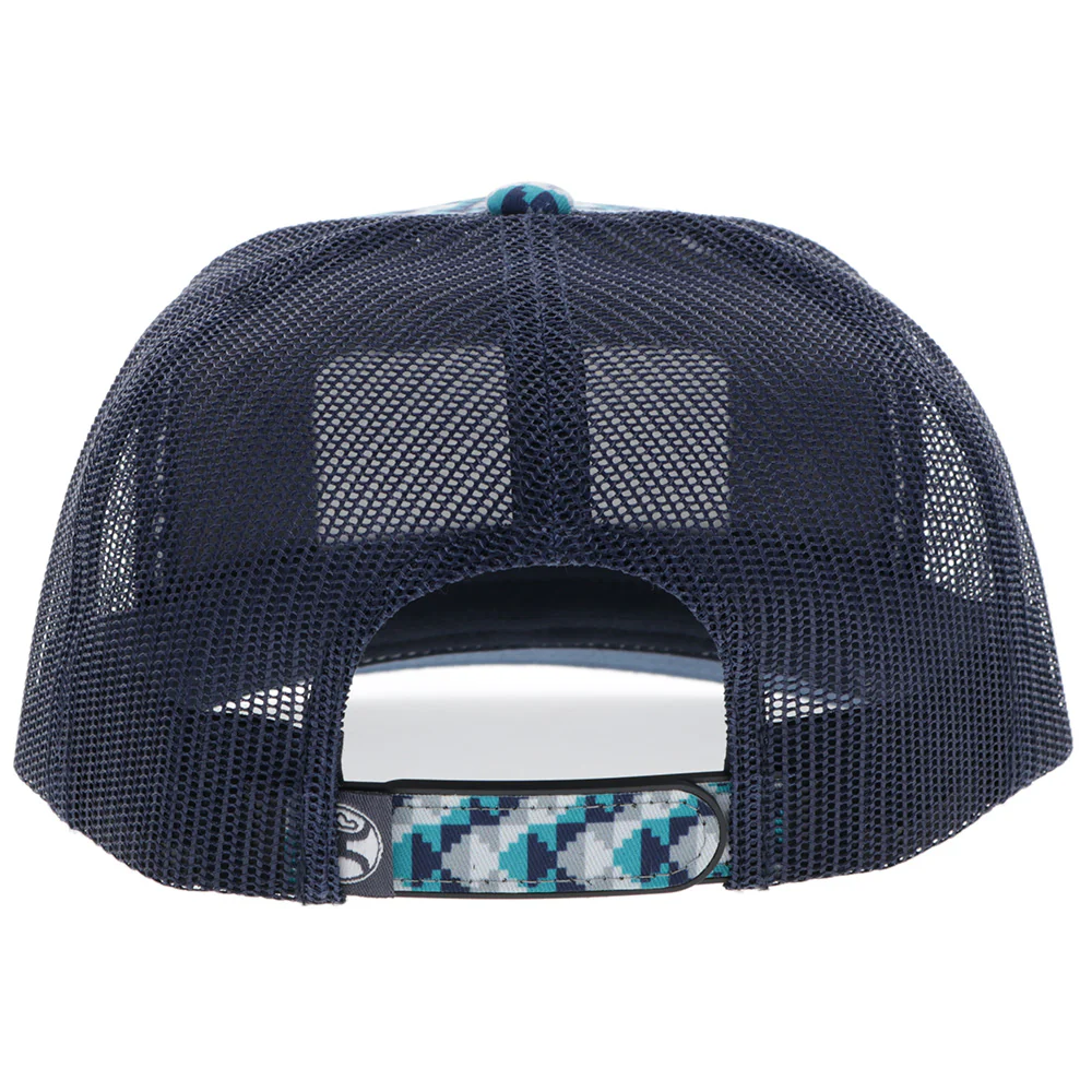 "Lakota" Hat Turquoise /Navy w/Pattern - Image 2