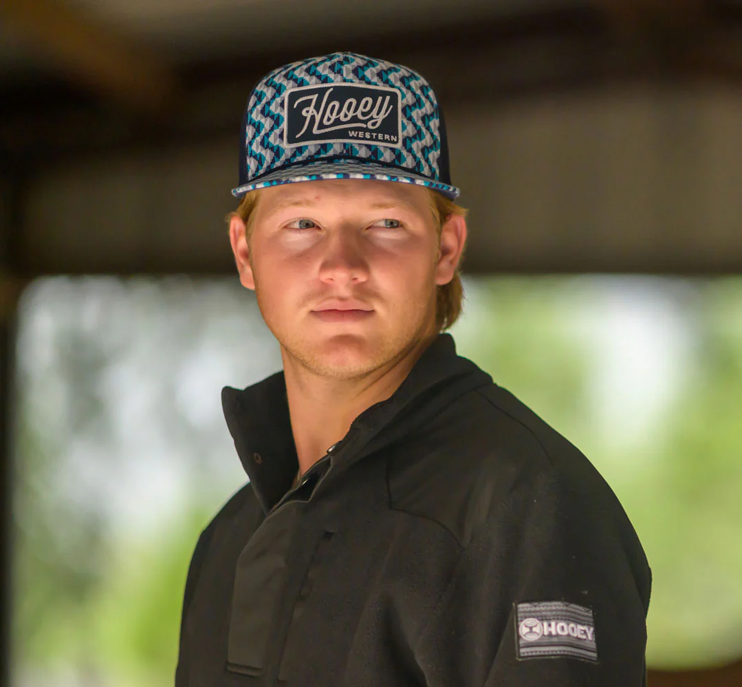 "Lakota" Hat Turquoise /Navy w/Pattern - Image 6
