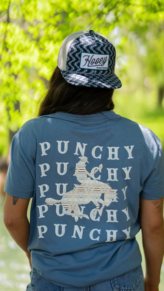 "Lakota" Hooey Hat Teal/Grey Pattern w/White/Teal Patch - Image 6