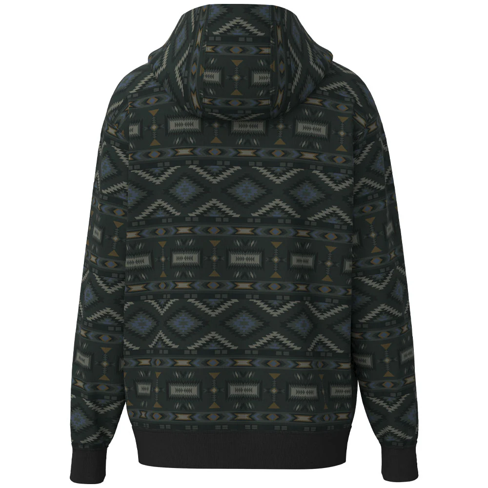 "Legendary Hoody" Black w/ Multi-Color Aztec - Image 2