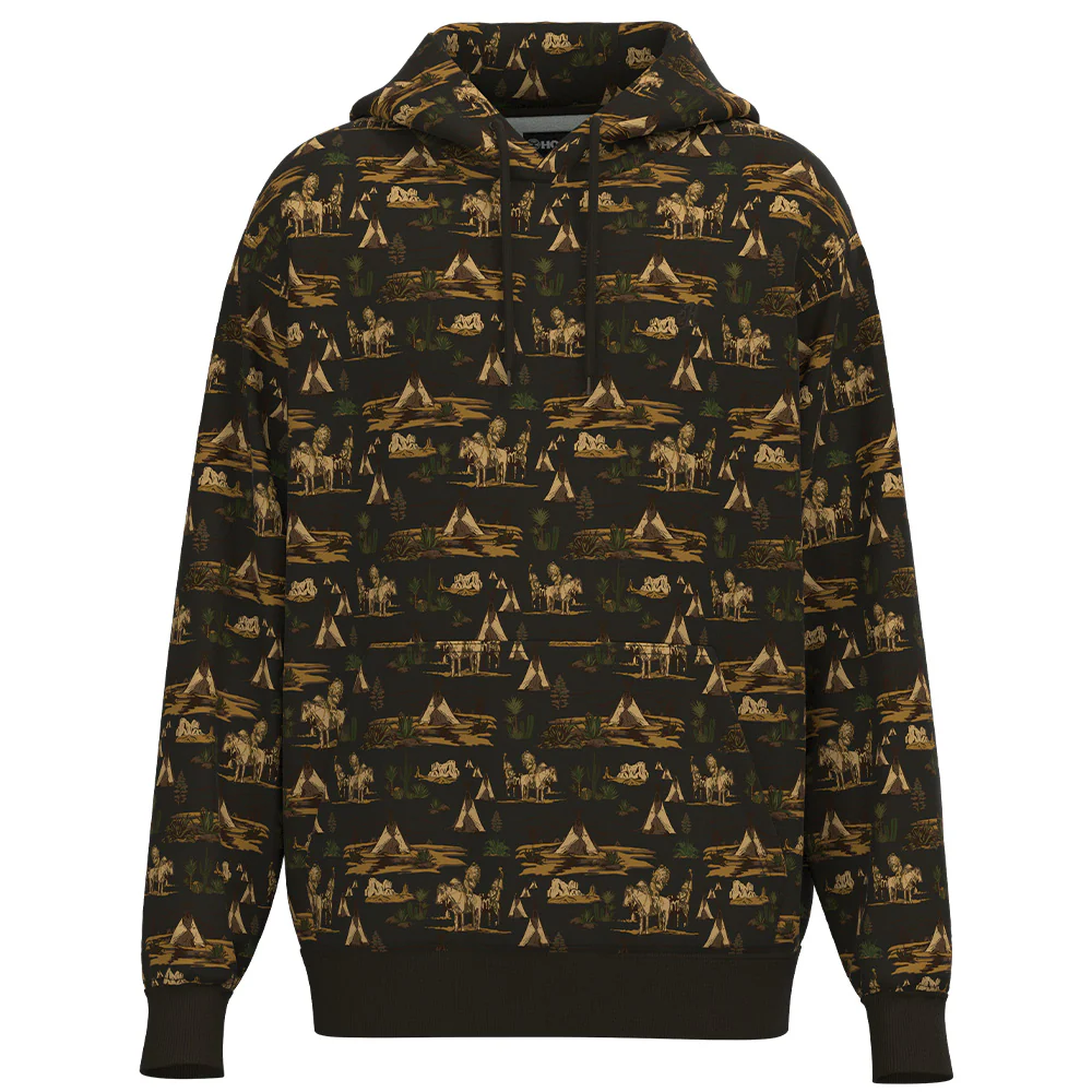 "Legendary Hoody" Brown Comanche Patterned