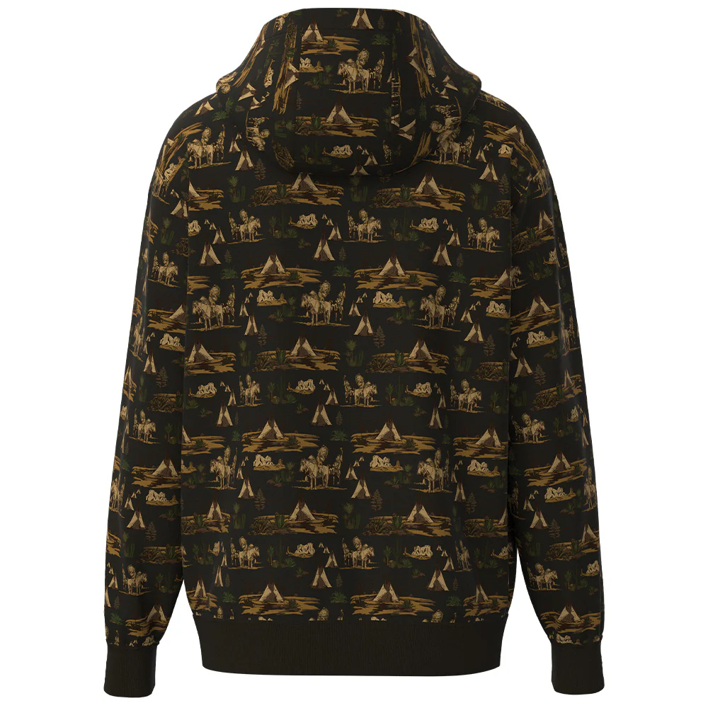 "Legendary Hoody" Brown Comanche Patterned - Image 2