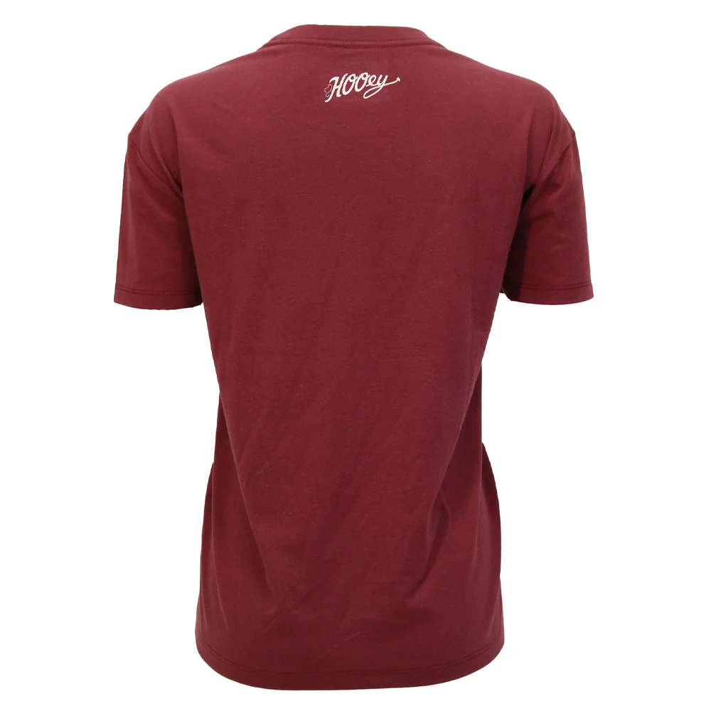 "Leona" T-shirt Red w/White Stitching - Image 2