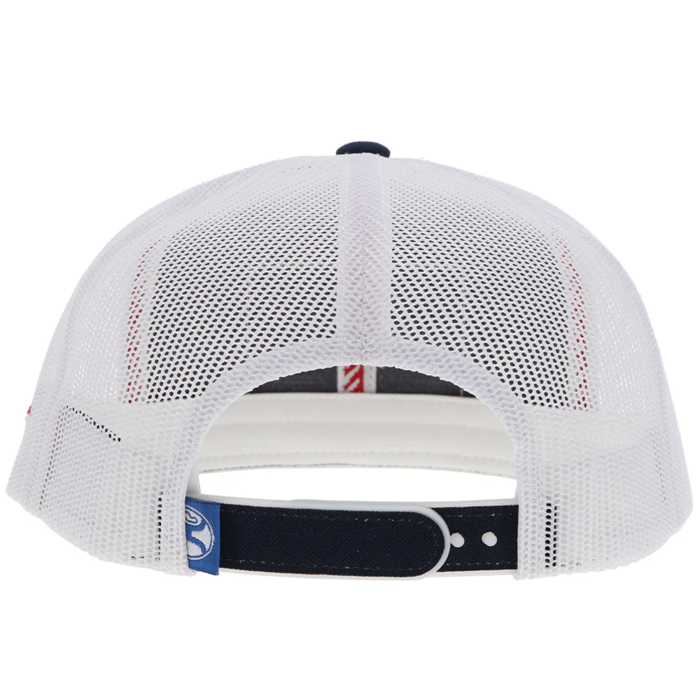"Liberty Roper" Hat Navy/White w/ Flag Patch - Image 2