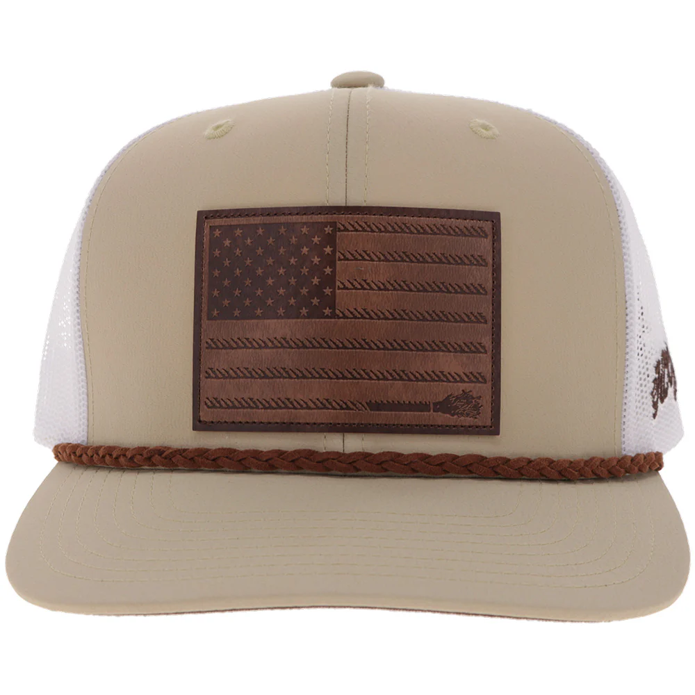 "Liberty Roper" Tan/White w/Leather Patch - Image 4