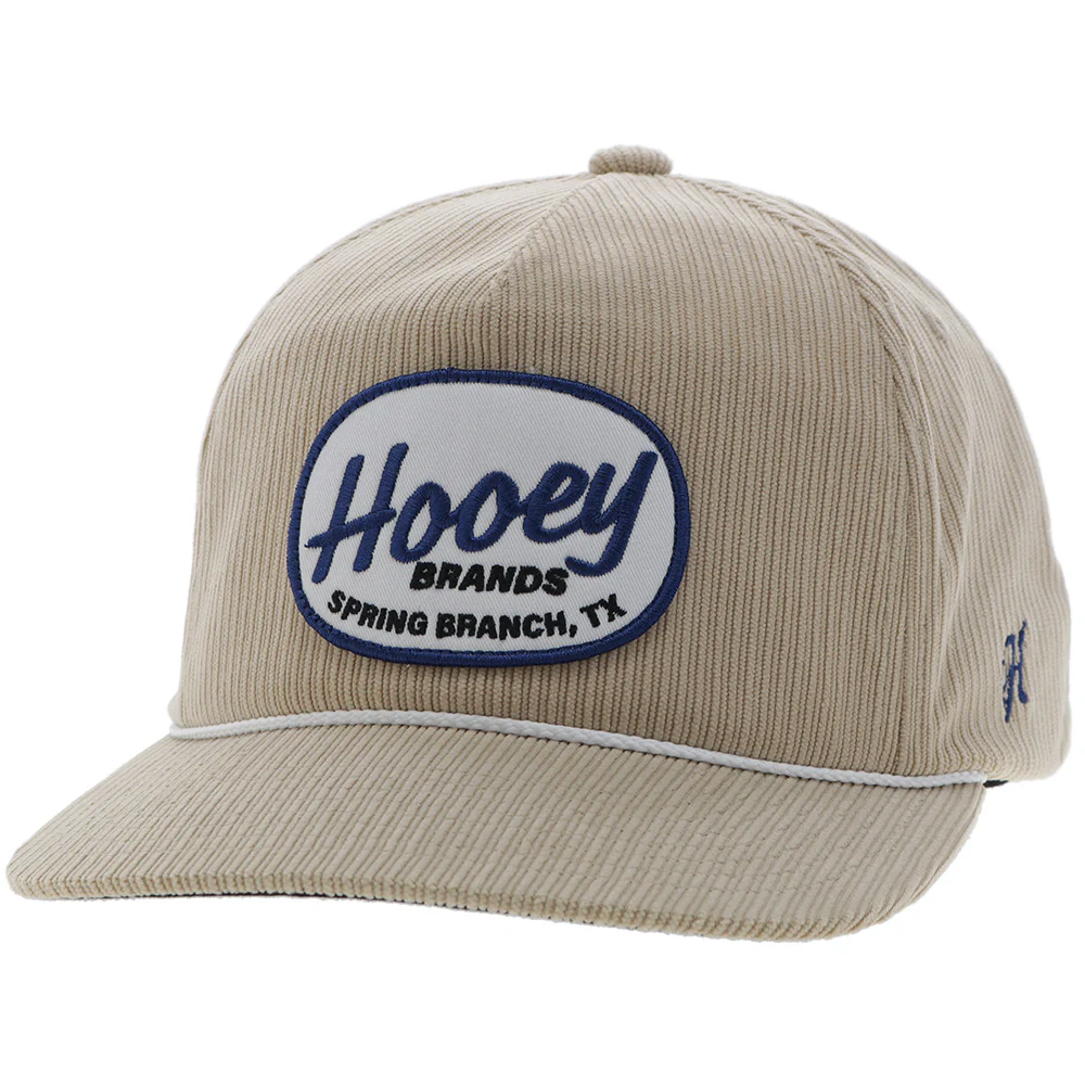 "Local" Hooey Hat Tan Corduroy w/Navy & White Patch