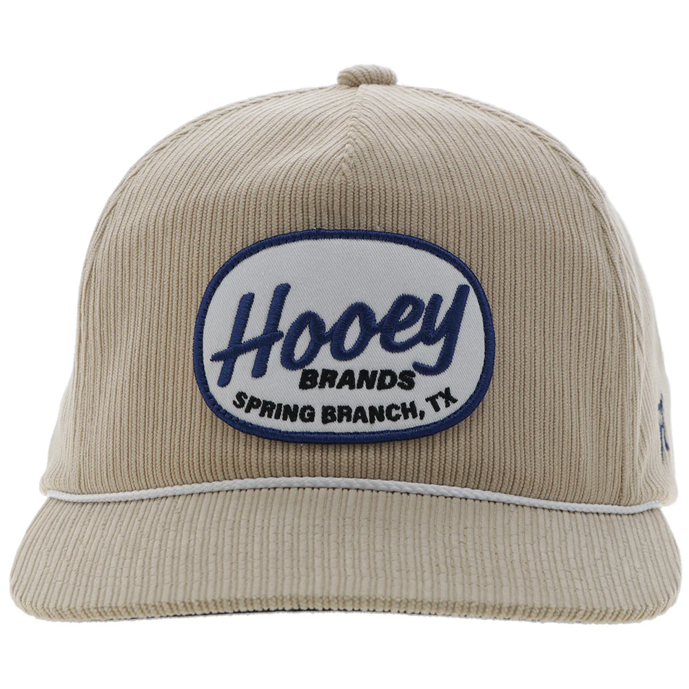 "Local" Hooey Hat Tan Corduroy w/Navy & White Patch - Image 4