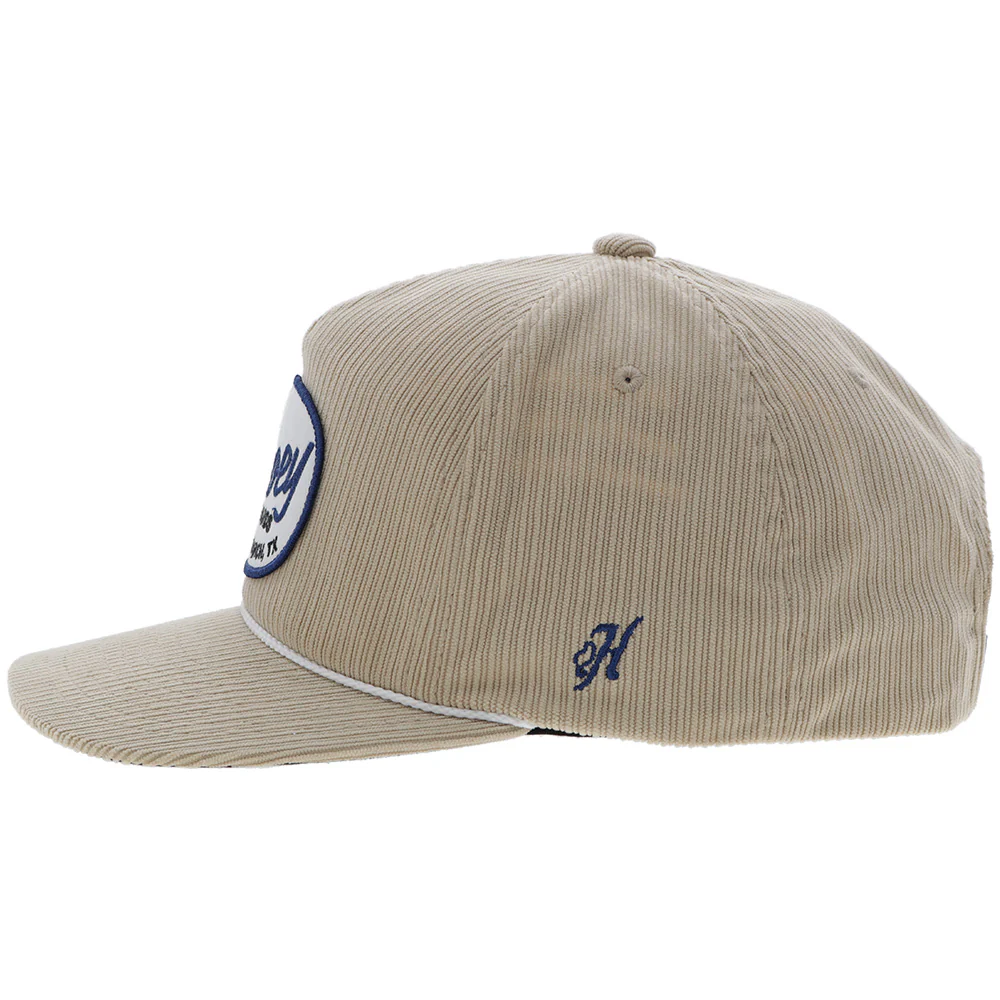 "Local" Hooey Hat Tan Corduroy w/Navy & White Patch - Image 5