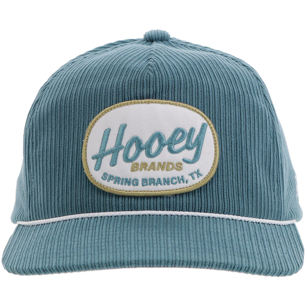 "Local" Hooey Hat Teal Corduroy w/White/Teal/Tan Patch - Image 4