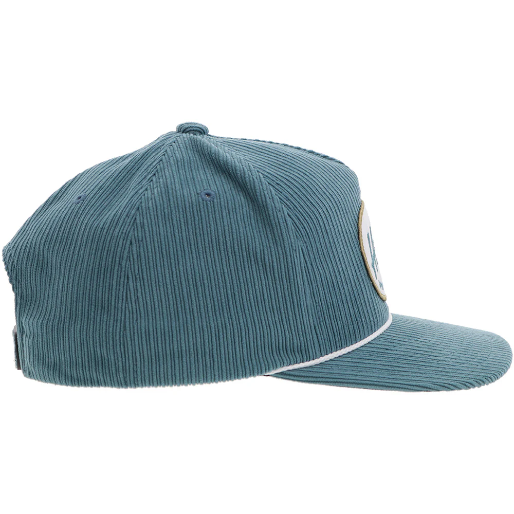 "Local" Hooey Hat Teal Corduroy w/White/Teal/Tan Patch - Image 5