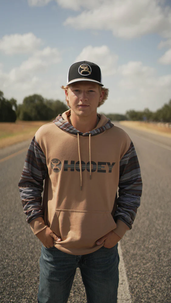 "Lock-Up" Brown/ Aztec Hoody - Image 2