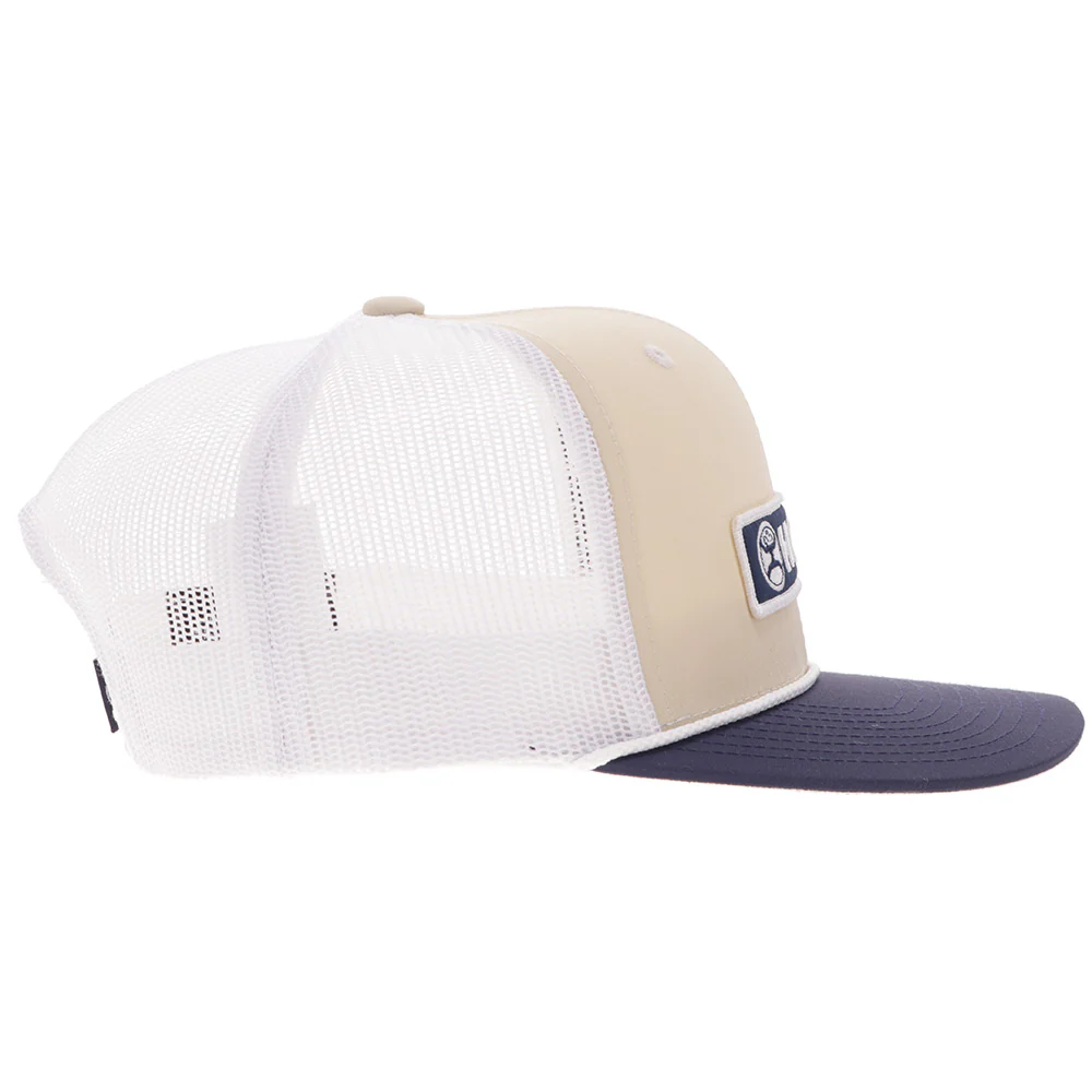 "Lock-Up" Hat Tan/ White w/Navy & White Patch - Image 3