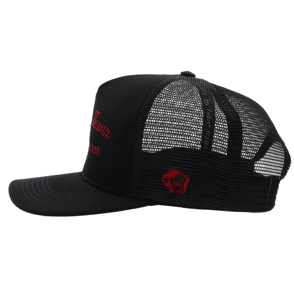 American Made "Lone Star" Always Texan Black /Red Trucker Hat - Image 3