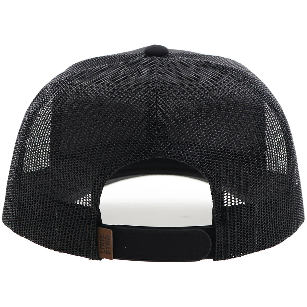 "Lone Star" Hat Black w/Leather Patch - Image 2