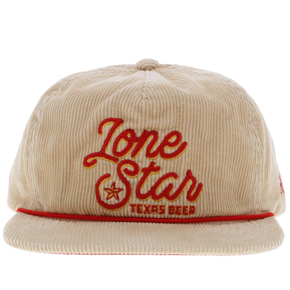 "Lone Star" Hat Tan Corduroy w/Red Underbill - Image 4