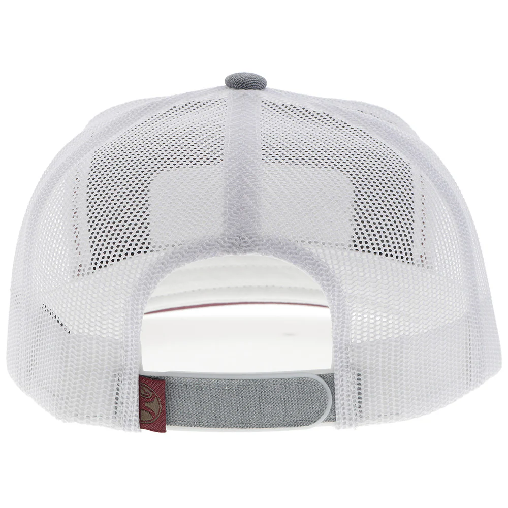 "Loop" Hooey Hat Grey/White w/ Maroon Rectangle Patch - Image 2