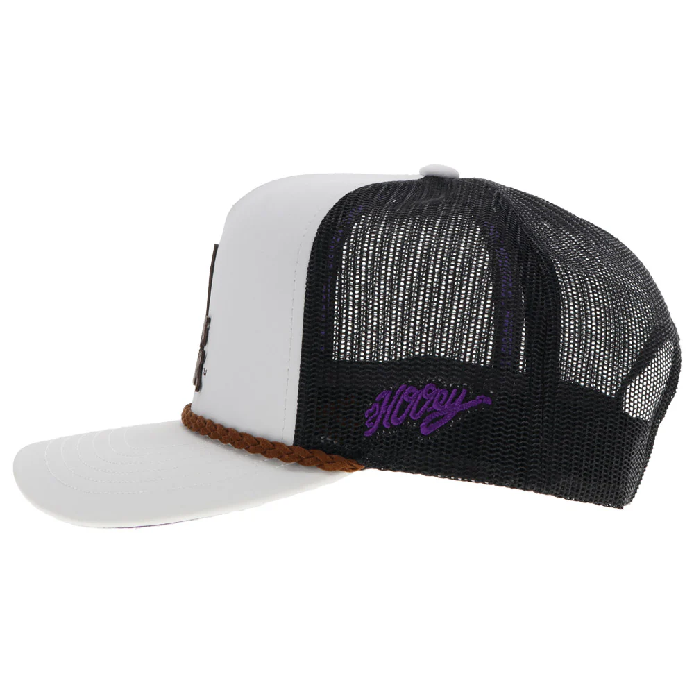 "Louisiana State University" Hat White/Black w/ Brown Patch - Image 3