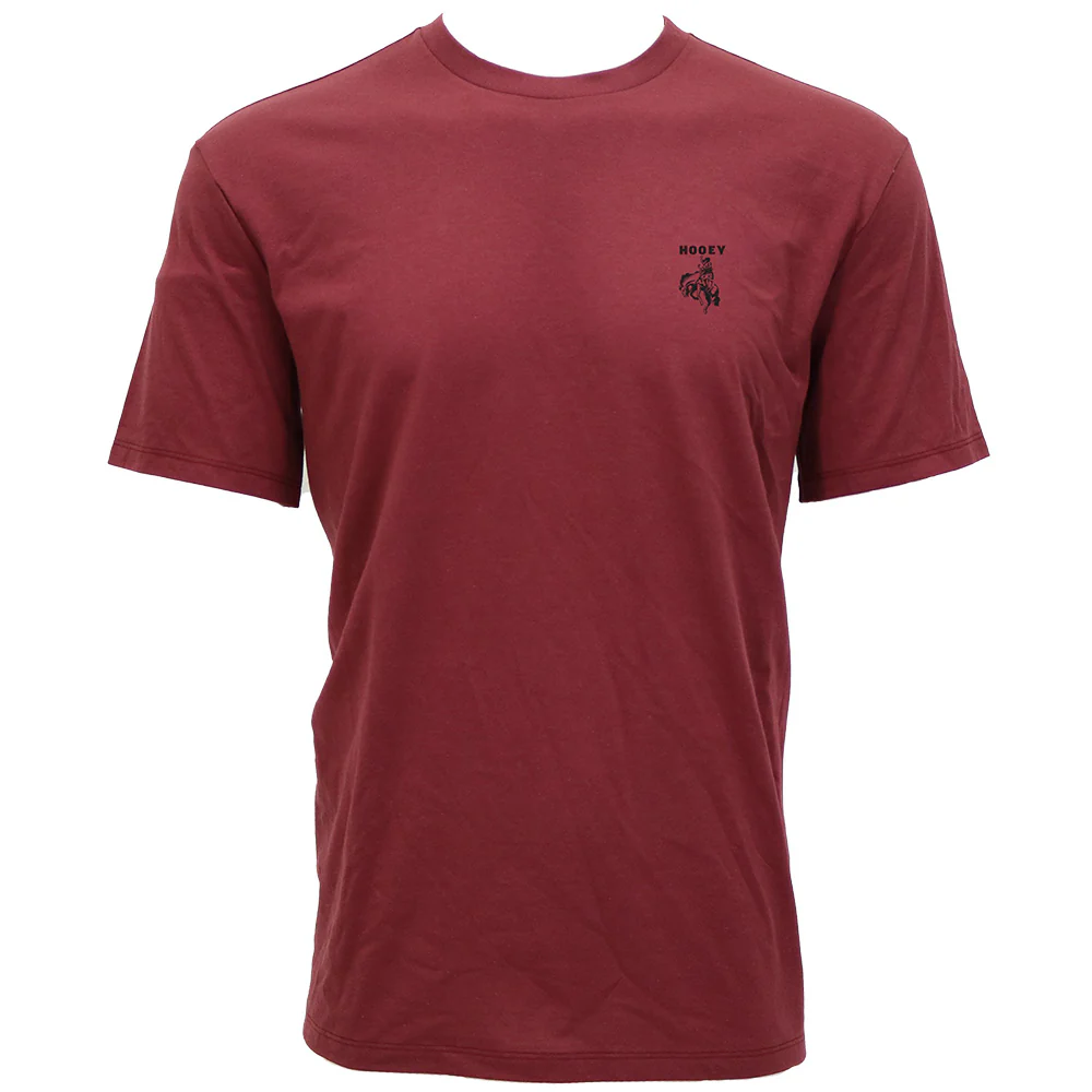 "Lucky Rider" Burgundy w/Black & White Logo T-shirt - Image 2