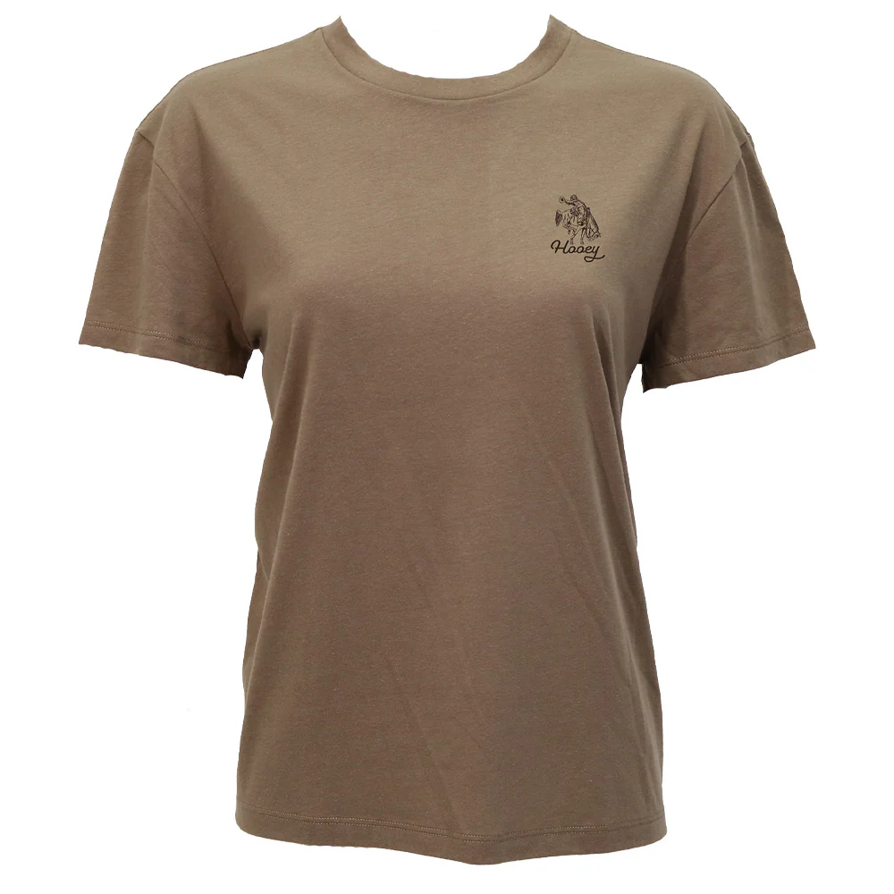 "Lucky Rider" T-shirt Brown w/Horseshoe Logo - Image 2