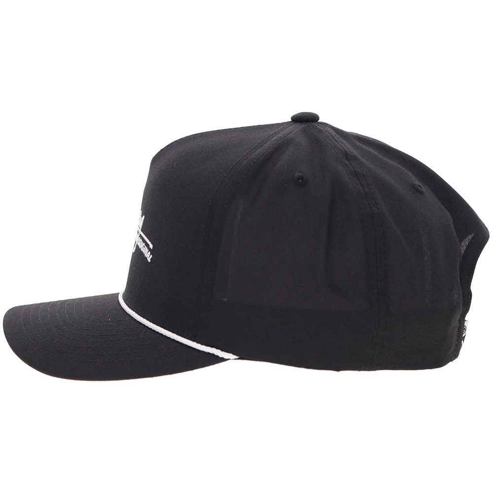 YOUTH "Mark Out" Hat Black w/White Stitching - Image 3