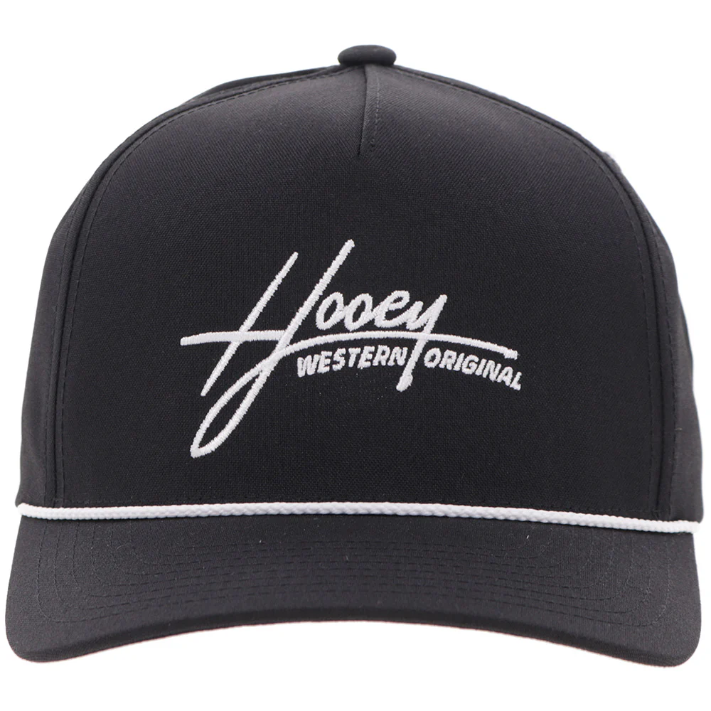 YOUTH "Mark Out" Hat Black w/White Stitching - Image 4