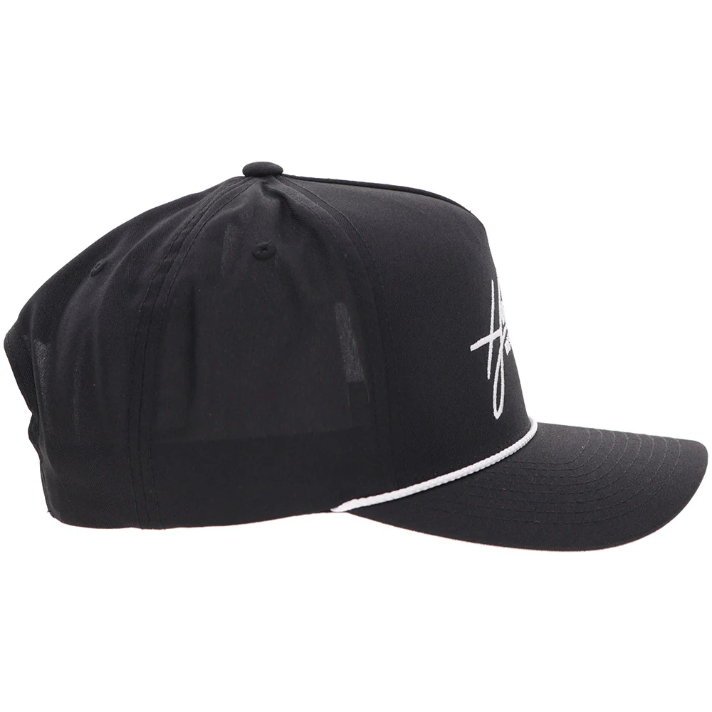 YOUTH "Mark Out" Hat Black w/White Stitching - Image 5