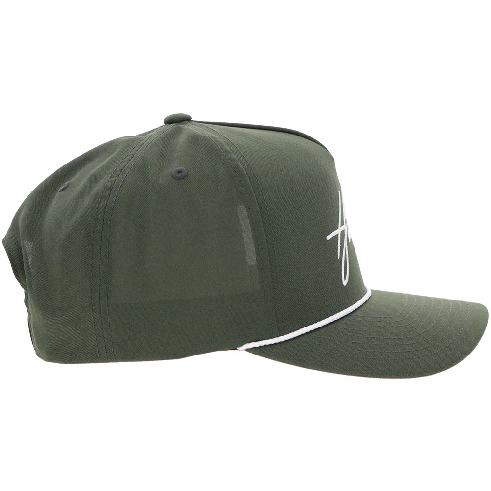 "Mark Out" Hat Green w/White Stitching - Image 3