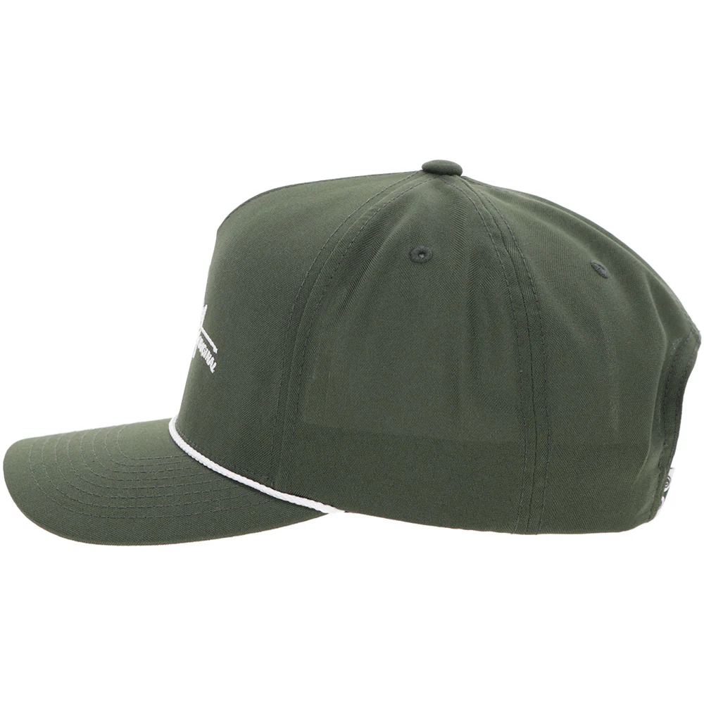 "Mark Out" Hat Green w/White Stitching - Image 5