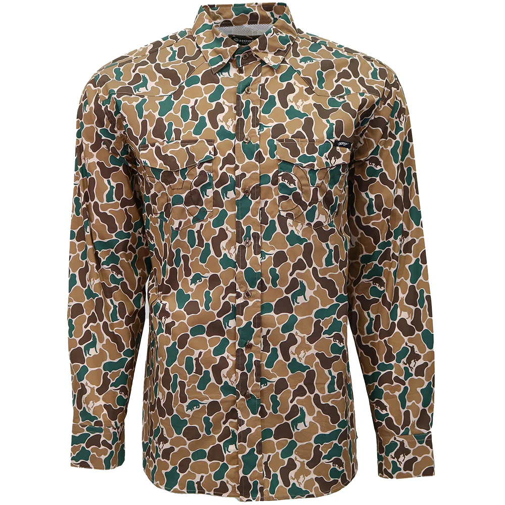 "Maverick" Long Sleeve Button Up Shirt Camo