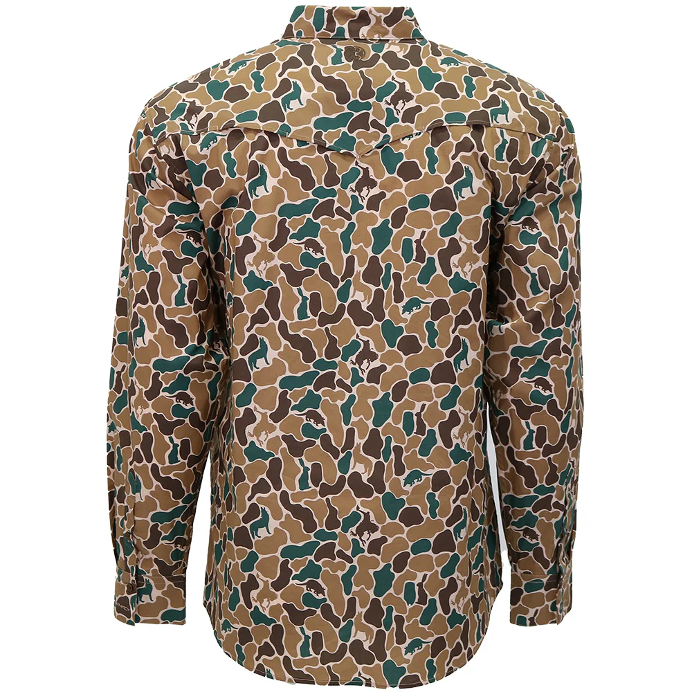 "Maverick" Long Sleeve Button Up Shirt Camo - Image 2