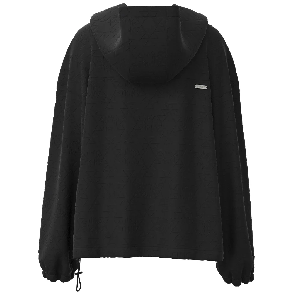 "Mazatlan" Black w/Half Zipper Pullover Hoody - Image 2