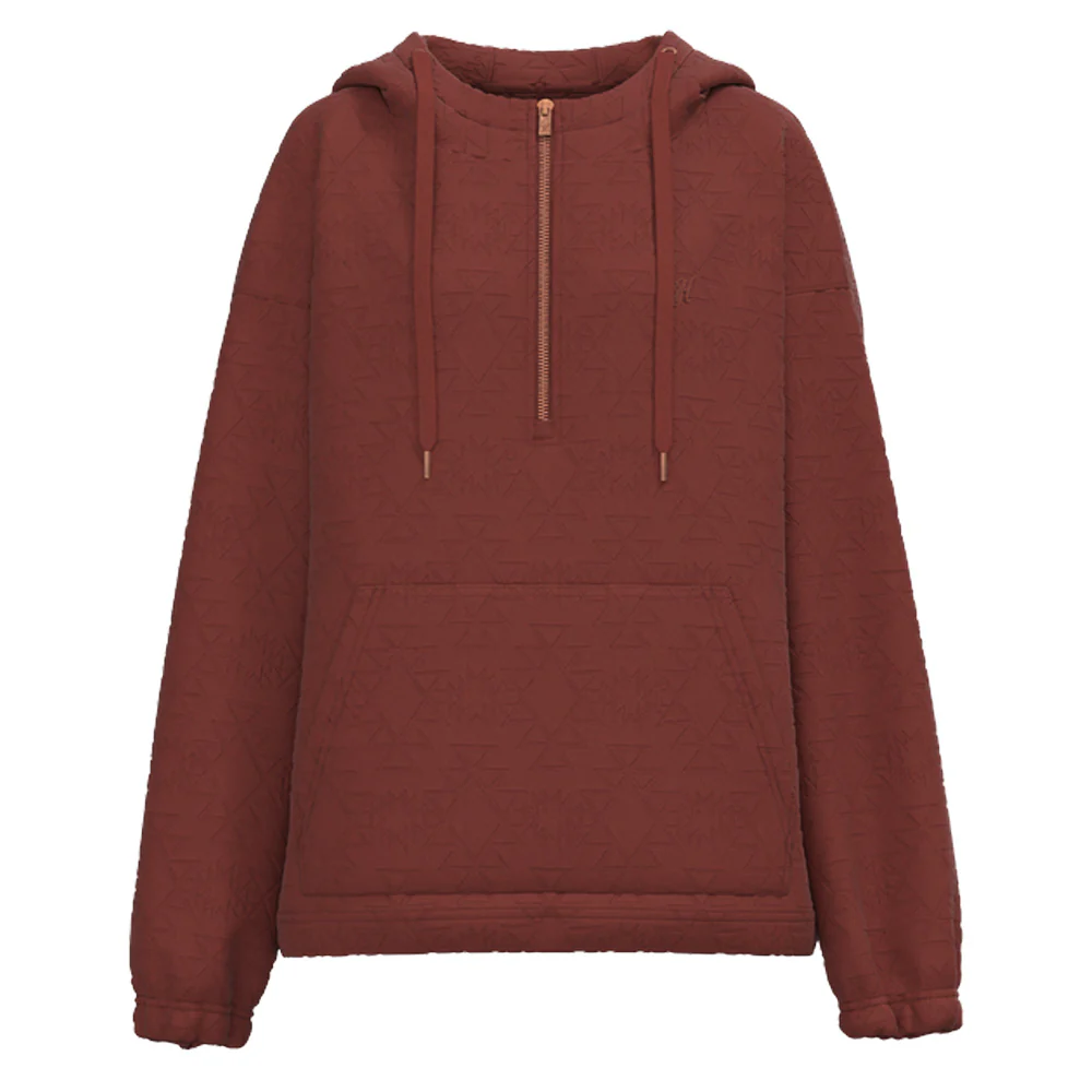 "Mazatlan" Maroon w/Half Zipper Pullover Hoody