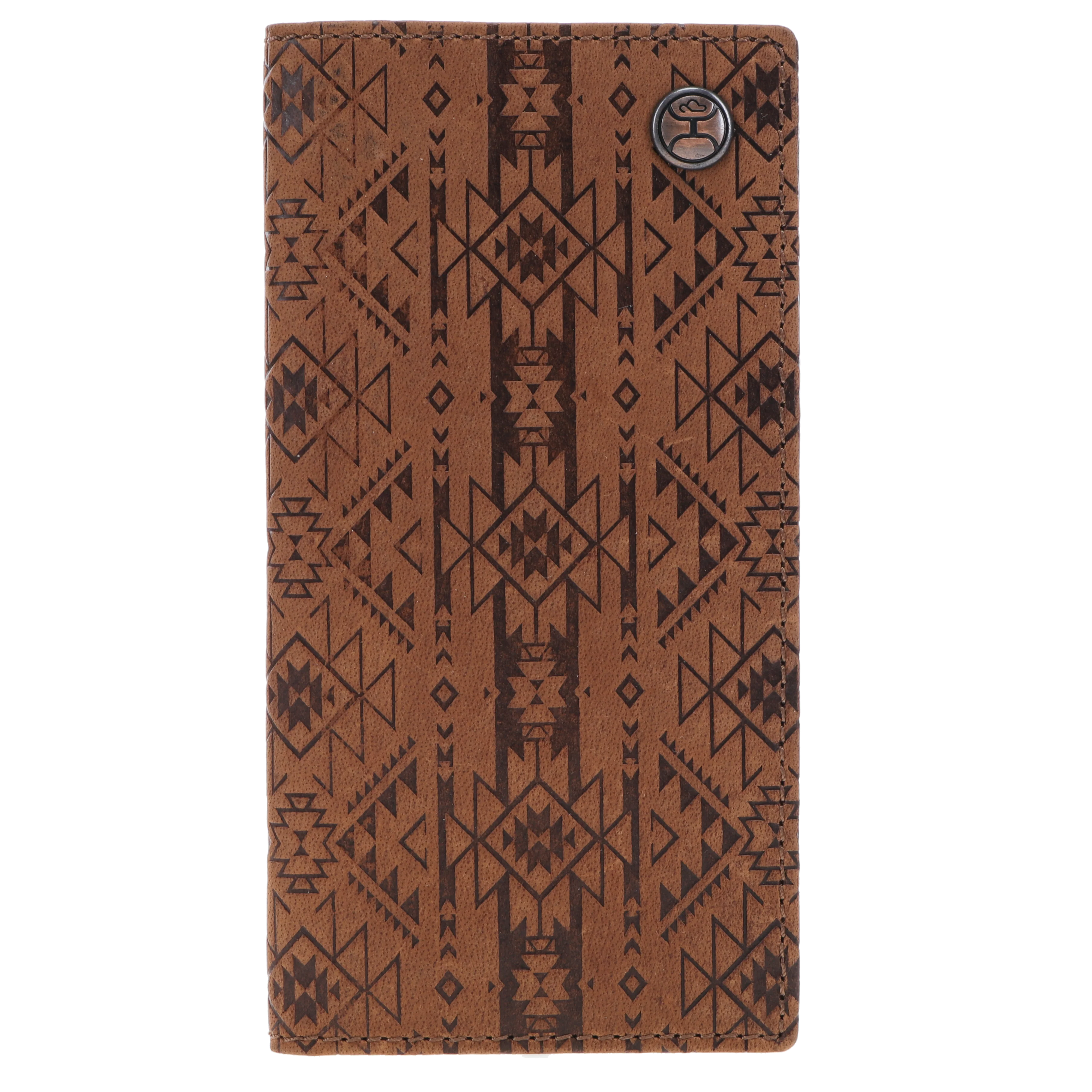 "Monterey" Rodeo Wallet Brown w/ Aztec Embossed Print