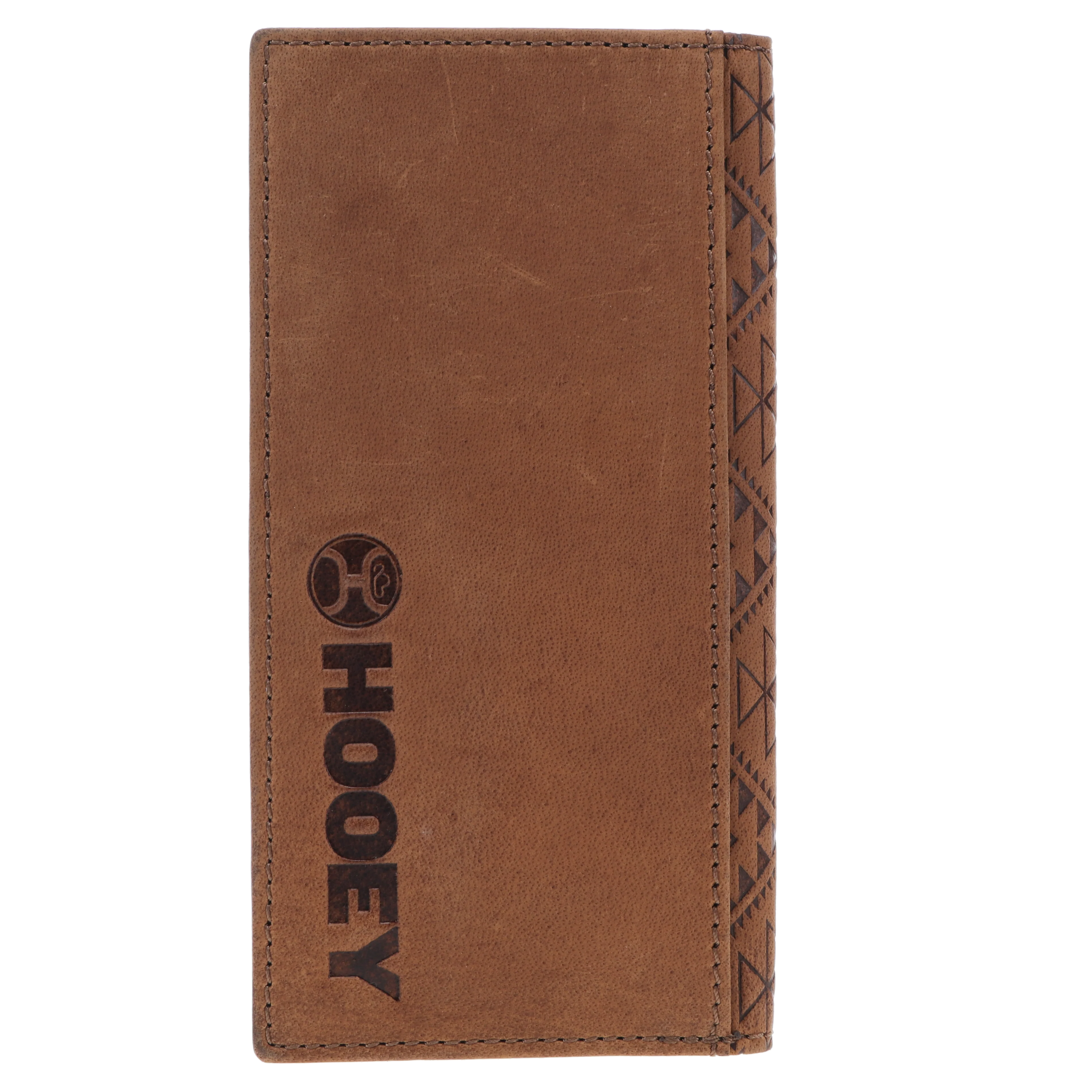 "Monterey" Rodeo Wallet Brown w/ Aztec Embossed Print - Image 2