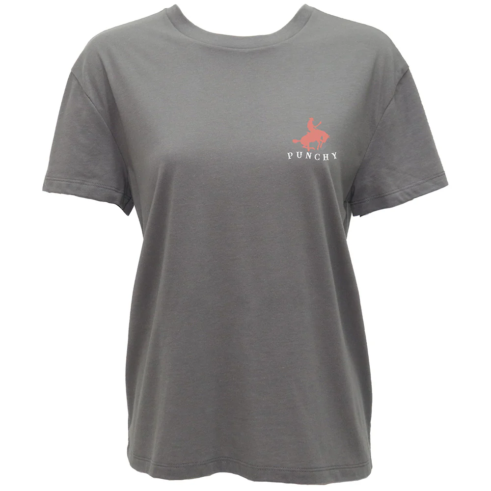 "Mustang" T-shirt Dark Grey w/Pink & Aztec - Image 2