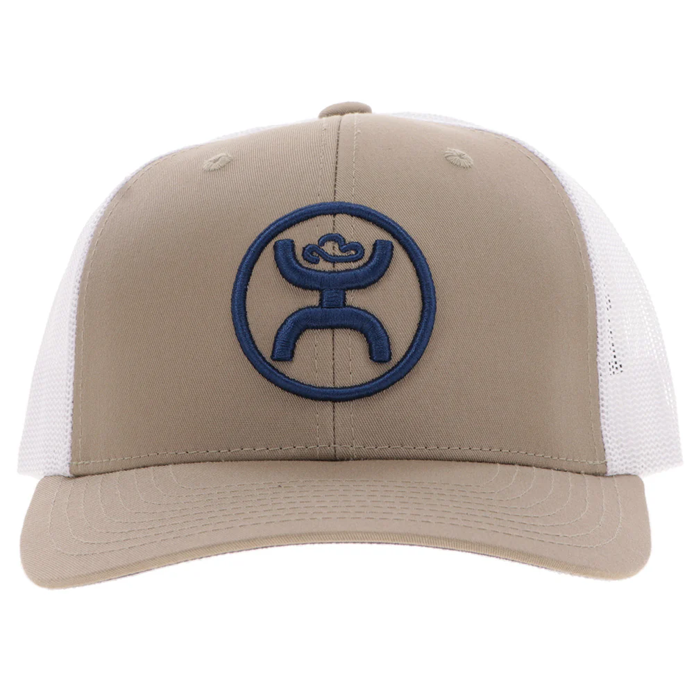 "O-Classic" Hat Tan/White w/Navy Hooey Logo - Image 4