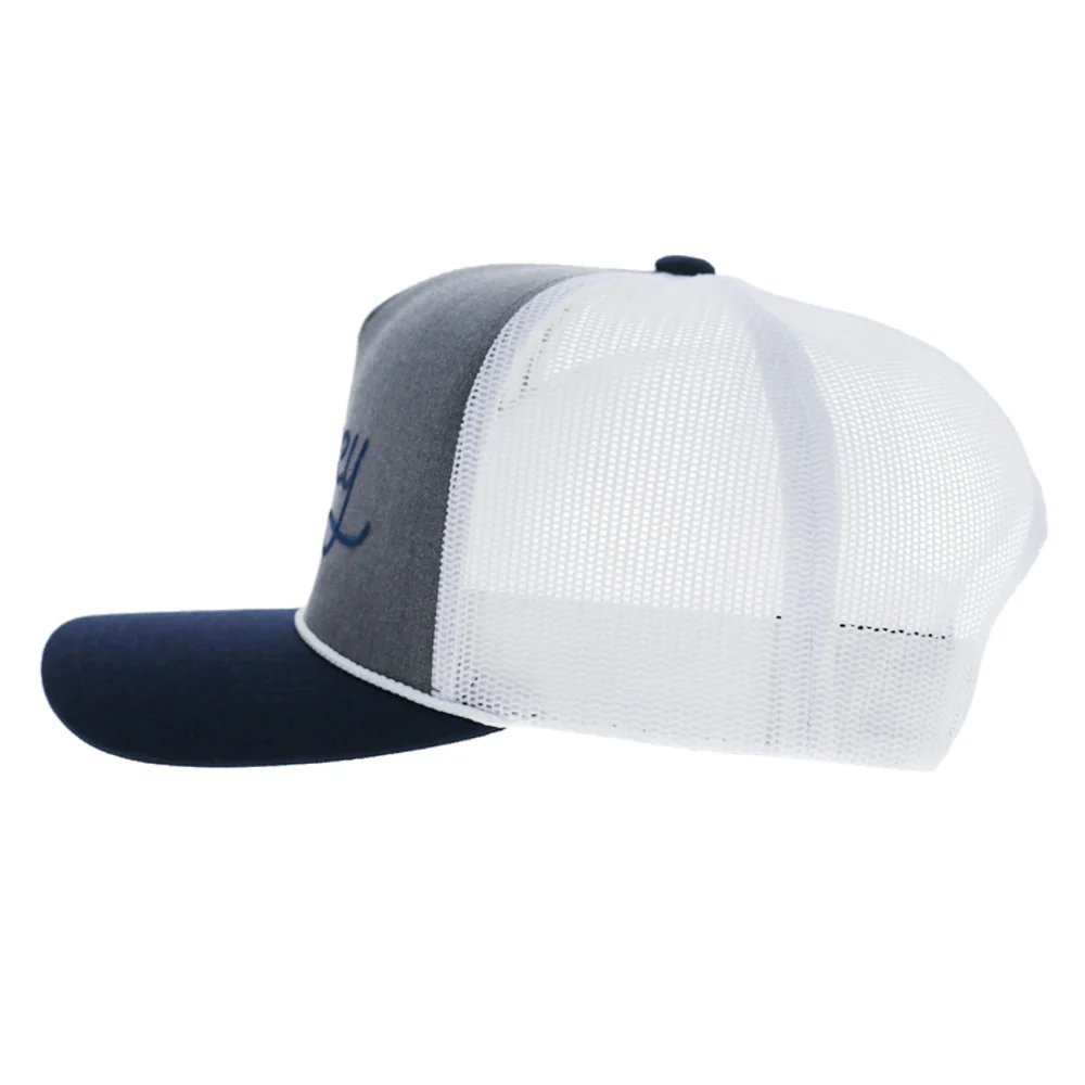 "OG" Hooey Hat Charcoal/White w/Navy Stitching - Image 3