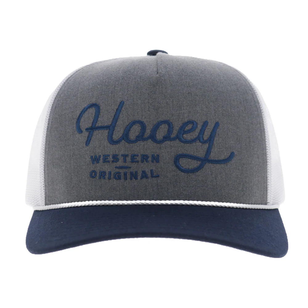 "OG" Hooey Hat Charcoal/White w/Navy Stitching - Image 4