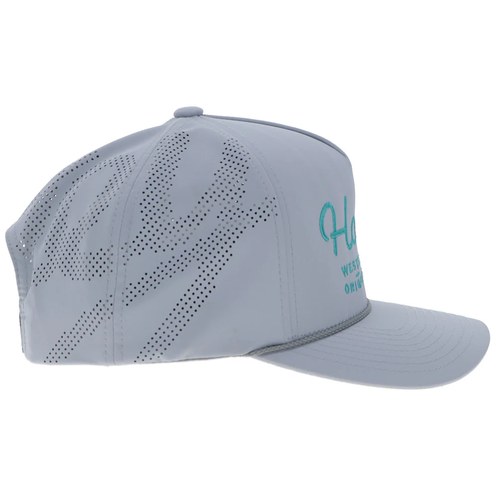 "OG" Hooey Hat Grey w/Turquoise Logo - Image 3
