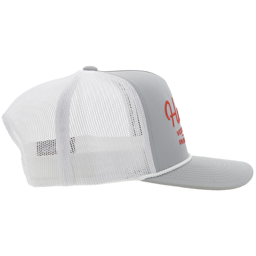 "OG" Hooey Hat Grey/White w/Orange Stitching - Image 5