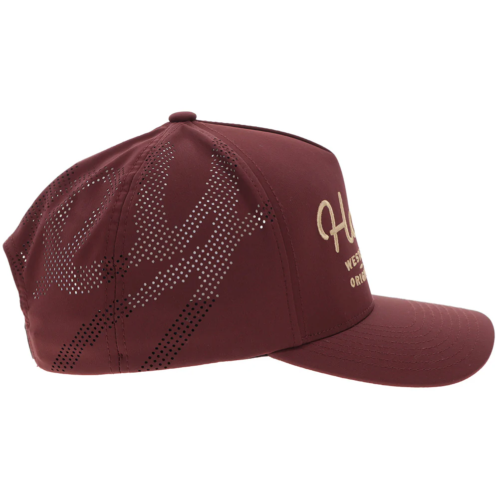 "OG" Hooey Hat Maroon w/Yellow Stitching - Image 3