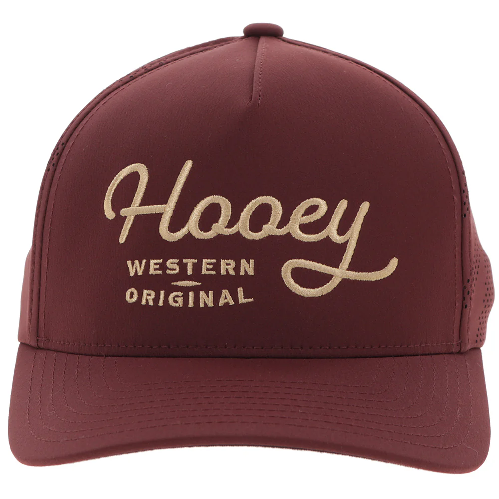 "OG" Hooey Hat Maroon w/Yellow Stitching - Image 4