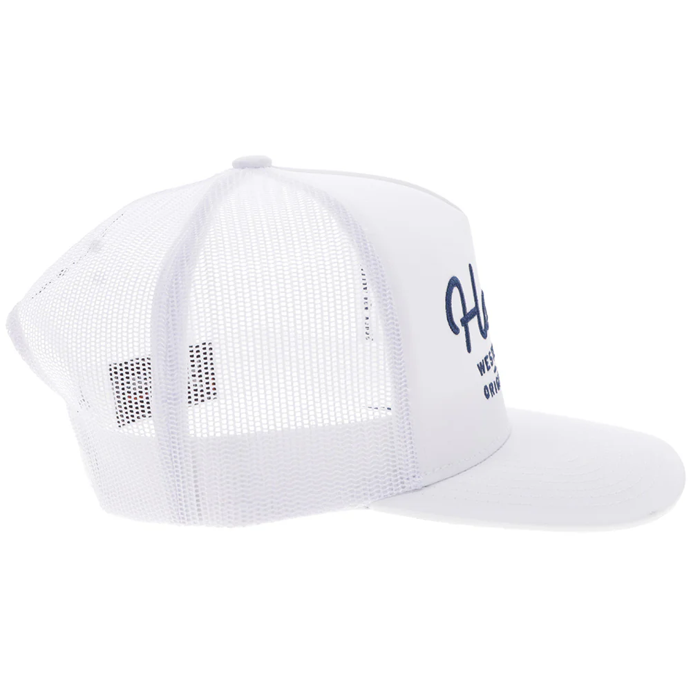 "OG" Hooey Hat White w/Blue Stitching - Image 3