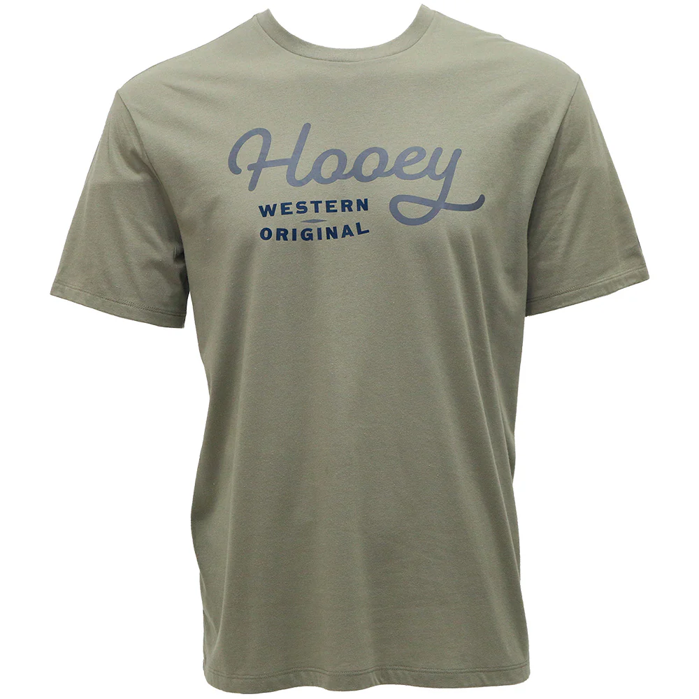 "OG" Olive Green w/ Grey & Navy Blue Logo T-shirt