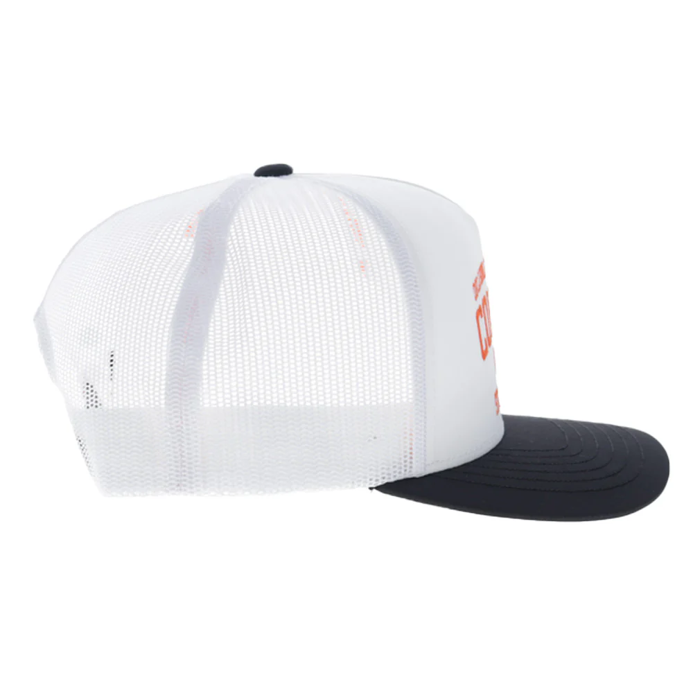 "Oklahoma State" Hat White w/Black Bill - Image 3