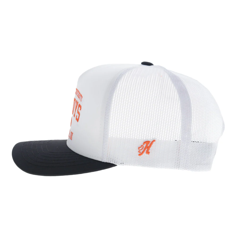 "Oklahoma State" Hat White w/Black Bill - Image 5