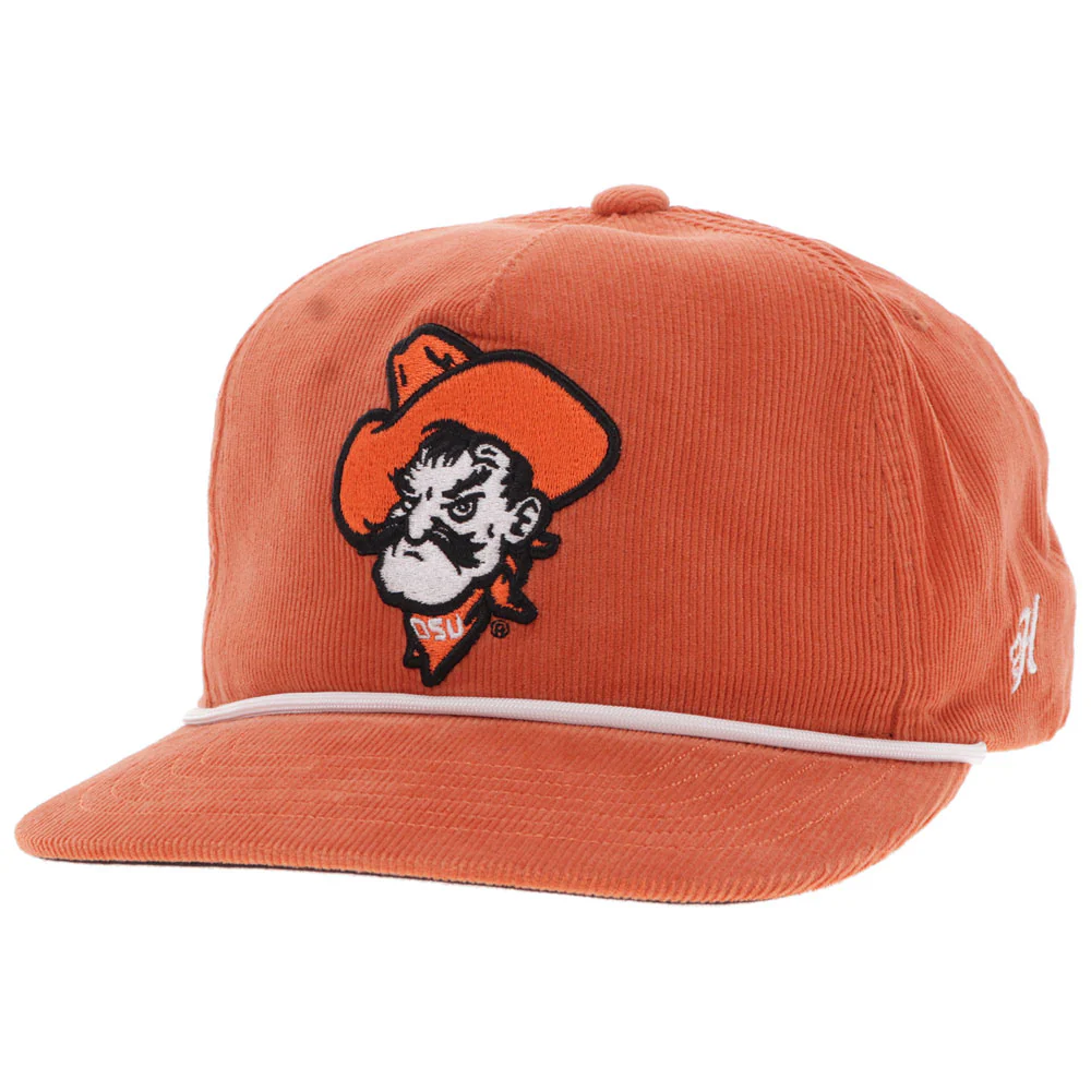 Oklahoma State University Hat Orange Corduroy w/Cowboy Logo