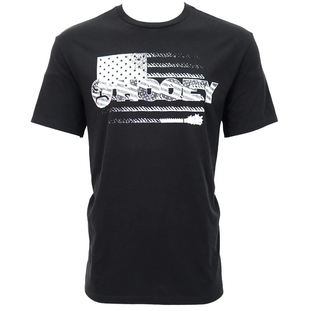 "Ol' Glory" Black w/Black & White Flag Logo T-shirt