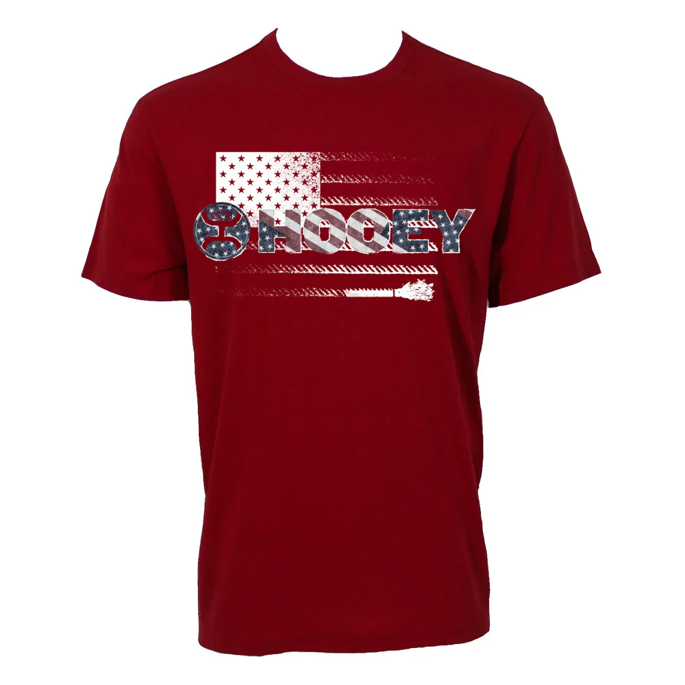 "OL' Glory" Red w/White & Navy Flag Hooey T-shirt