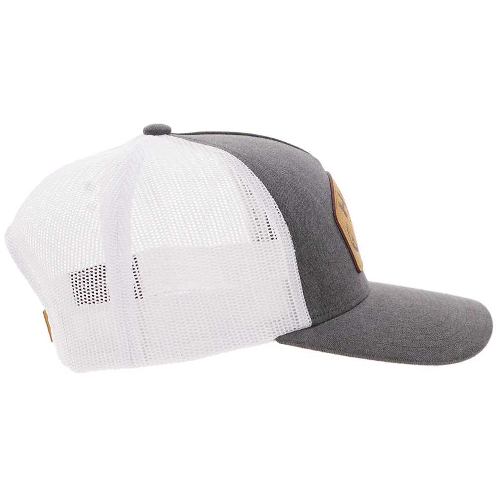 "Outfitters" Hat Black/White w/Brown Patch - Image 3